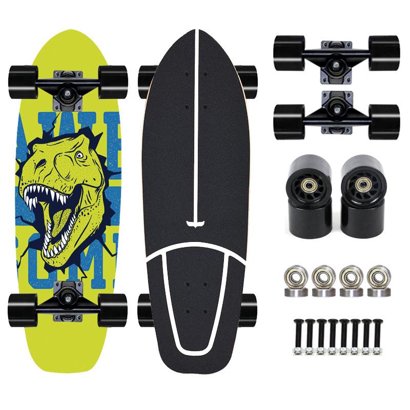 Thailand Maple Big Fish Board Single Upturned Skateboard Walking Board Land Surfboard Brush Street Board Four