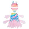 26 Jahre Meerjungfrauenrosa Ausländischer Stil Netz-Badeanzug-Anzug Mädchen Strand-Bikini Schwimmen CX64