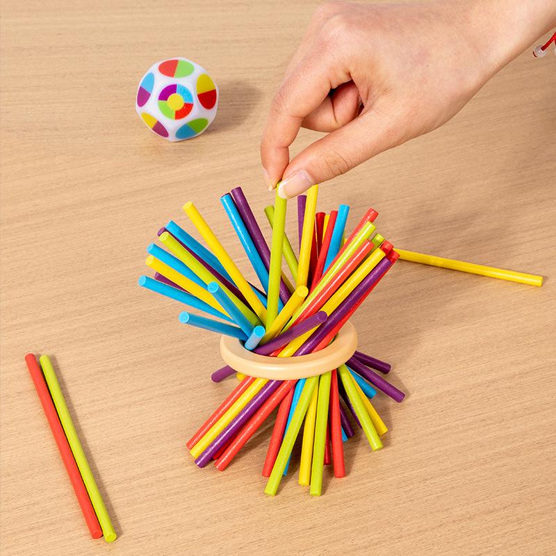 Wooden Pick-Up Sticks Educational Toy for Parent-Child Interaction and Early Education