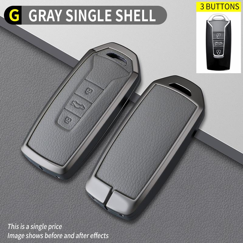 Zinc Alloy Leather Car Key Case Cover for Volkswagen Volkswagen Touareg 2018 2019 2020 2021 2022 2023 Long Range Car Key Case