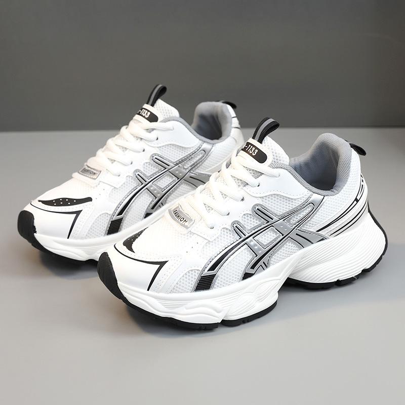 

[Customized] BL1802 new color matching casual mesh dad shoes 2025 autumn fashion breathable board shoes increase height 35