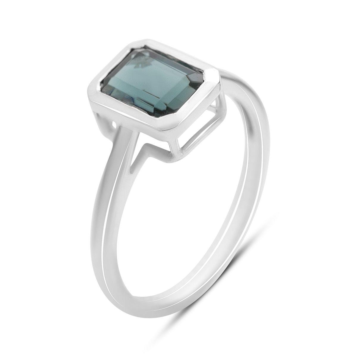 

Серебряное кольцо с топазом Лондон Блю 1.4ct, вес изделия 2,31 гр (2204763) 17.5