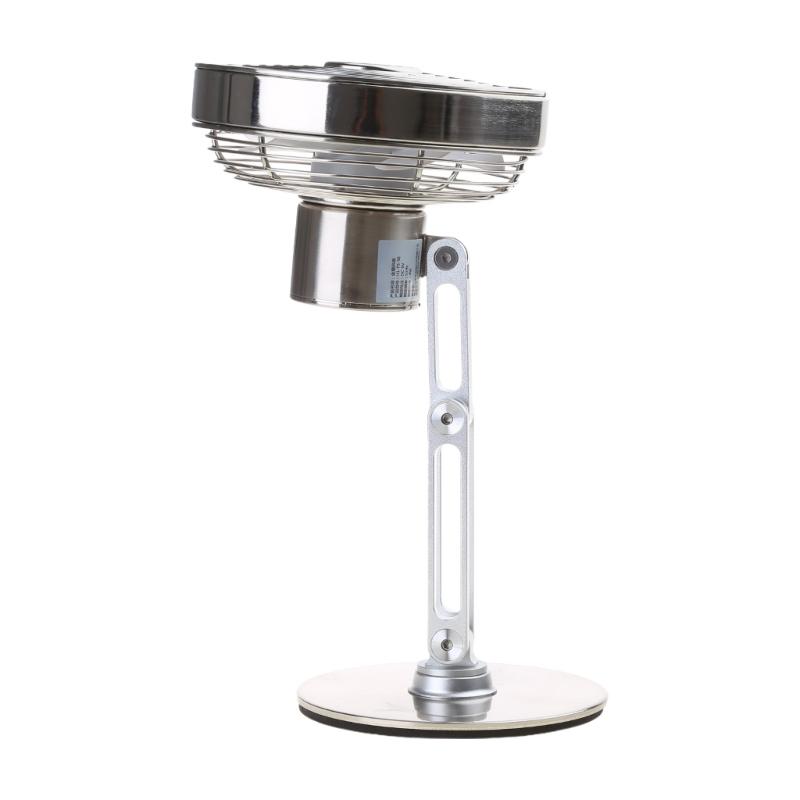USB Desk Fan 4.6Inch Desktop Fan, Small Metal Cooling Fan 3Speed Adjustable Height Rotatable