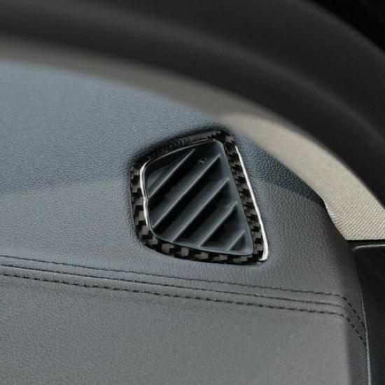 For BMW 5 Series G30 2018-20 Real Carbon Fiber Upper Air Vent Outlet Cover Trim