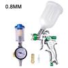 ABBP-HVLP Mini 2008 Spray Gun 0.8/1.0Mm Caliber Pressure Gauge Air Filter Wall/Car Spray Pneumatic Tool DIT Tool