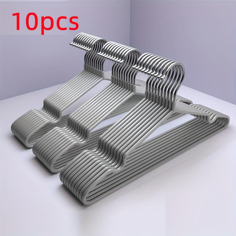 10pcs Durable Metal Hangers - Seamless Shoulder Design, Non Slip Grip, Suitable for Heavy-duty Hangers in Households