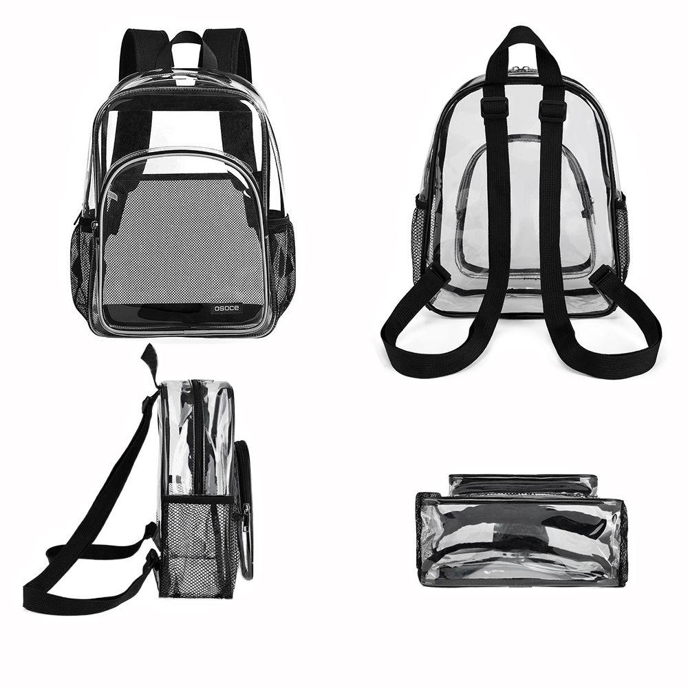 Water-Resistant Clear Backpack  for Concert Sport Event Work Security Travel Festival