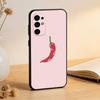 Chili Red Phone Case For Samsung S25,S24,S21,S22,S23,S30,Ultra,S20,Plus,Fe,Lite,Note,10,Black Cover