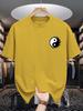 Unisex Crew Neck Tee Yin Yang Flame Symbol Print Soft Cotton Breathable Loose Casual Short Sleeve Summer Daily Outdoor Street Tops