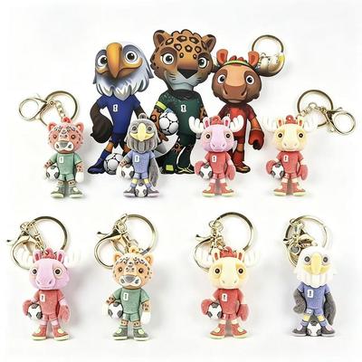 2026 FIFA North American World Cup Mascot Character Doll Random Box 12p Keychain Bag Keyring Soccer Souvenir - Keychain