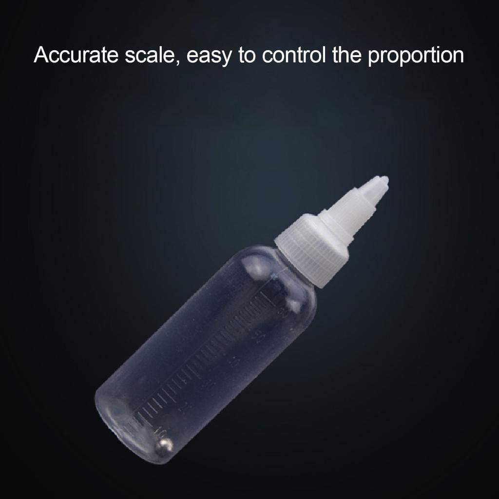 10pcs 60ml Airbrush Paint Bottle Empty Airbrush Paint Mixing Jar Container with Ball Clear Scale Squeeze Bottles for Paint