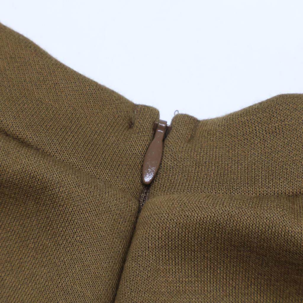 ENFOLD 23Stainless Steel Olive Brown Cotton Blend VASE PULLOVER/Sweat Pullover tops 38 BrownUsed