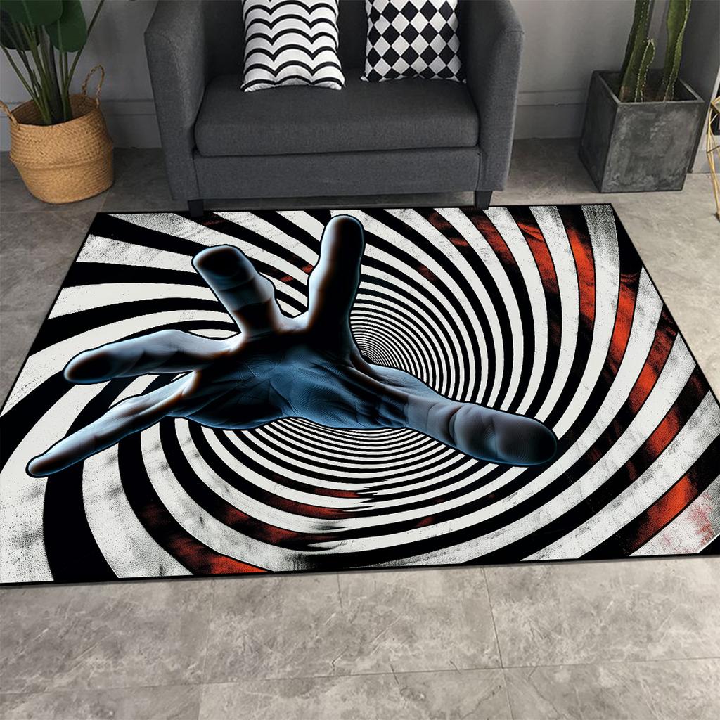 Halloween 3D Decoration Carpet Living Room Sofa Area Rugs Customizable Interesting Porch Welcome Doormat Non-slip Washable Rug