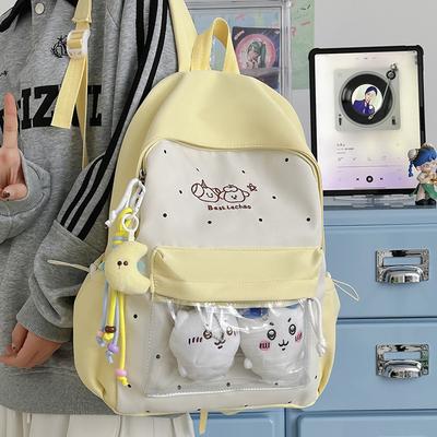 Japanese Cute Girl Light Backpack Large Capacity Backpack Anime High Beauty Bar Bag