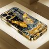 Golden Butterfly High-end Phone Case Electroplated Glass TPU PhoneCase for iPhone 17 16 15 14 13 12 11pm Pro Plus Dropresistant