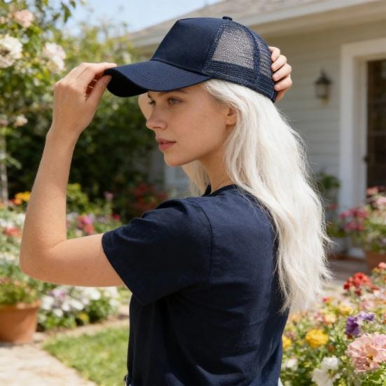 Baseball Hat Adjustable Back Buckle Breathable Mesh Rear Opening Design Outdoor Casual Hat Daily