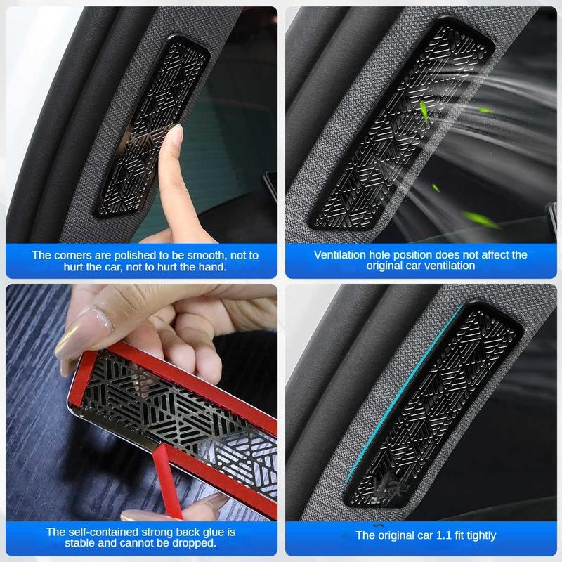 For BMW 5 Series i5 G60 G68 2024 Car Door A Pillar Speaker Audio Outlet Panel Cover Decal Stiker Metal Trim Interior Accessories