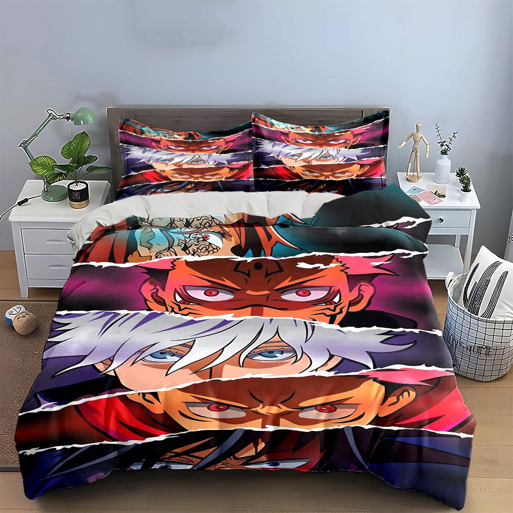 Anime Characters' Intense Gazes. Bedding Sets Duvet Cover Sets Duvet Covers Pillowcases(1 * Duvet Cover 2 * Pillowcases Without Duvet Insert)