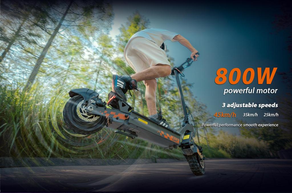 Elektroroller Kukirin G2 10" 800W Motor Höchstgeschwindigkeit 45KM/h Elektroroller für Erwachsene 48V 15.6AH Reichweite 55KM Last 120Kg Neu