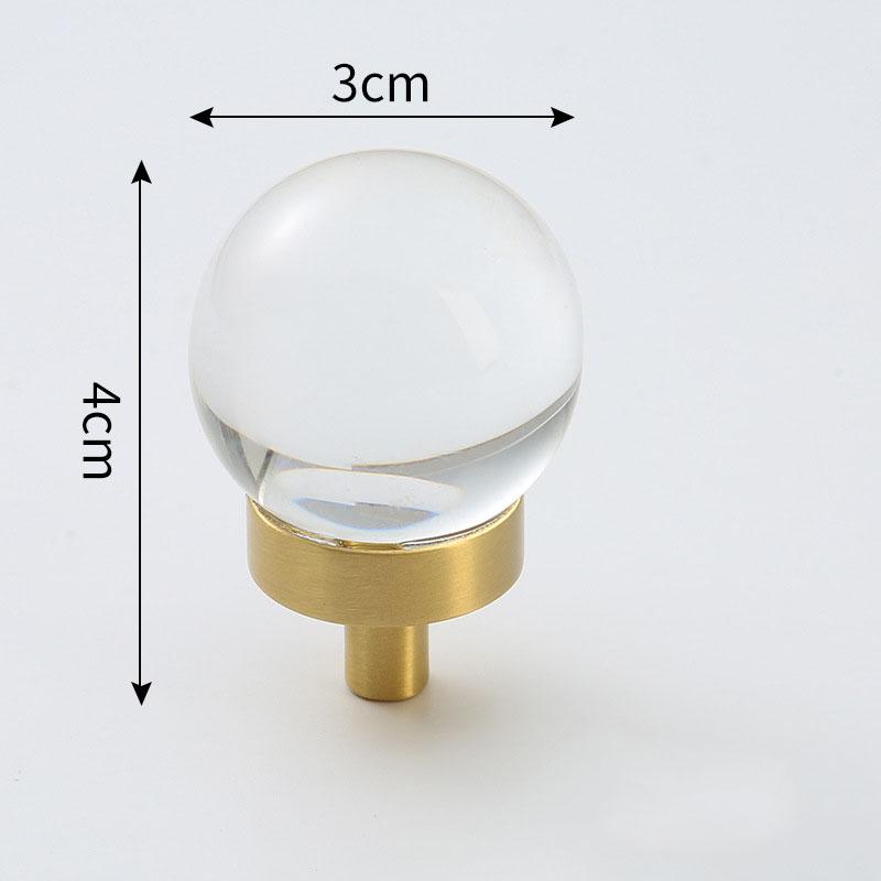 Light Luxury Drawer Crystal Handle Bedside Cabinet Door Handle Crystal Pigeon Egg Porch Cabinet Door Handle