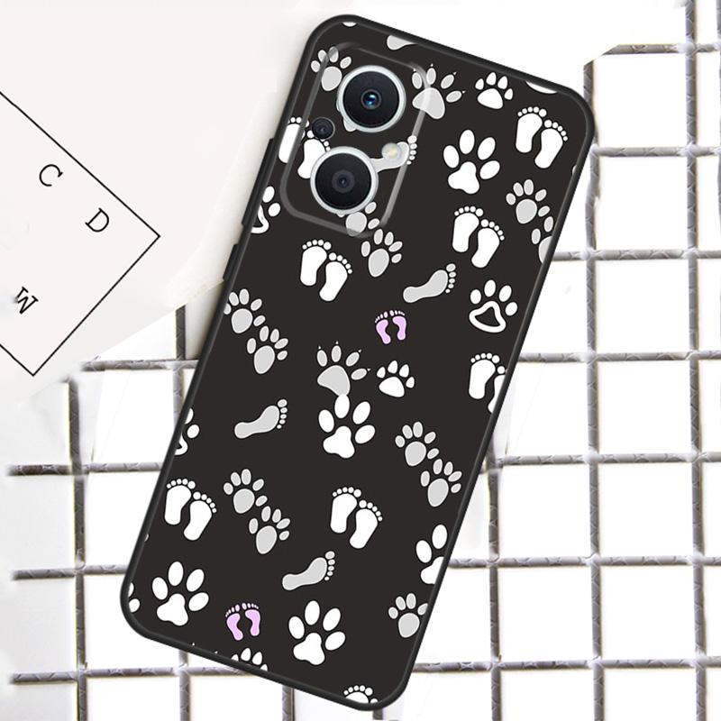 Dog foot Paw Colorful Pattern Phone Case For OPPO Reno 7 8 Lite 8T 10 11 12 13 14 Pro 14F OPPO Find X9 X8 X6 X5 Pro Cover