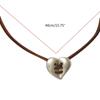 Patched Heart Pendant Collar Necklace Short Wax Rope Choker Necklace Fashion Jewelry Neck Clavicle Chain Necklace