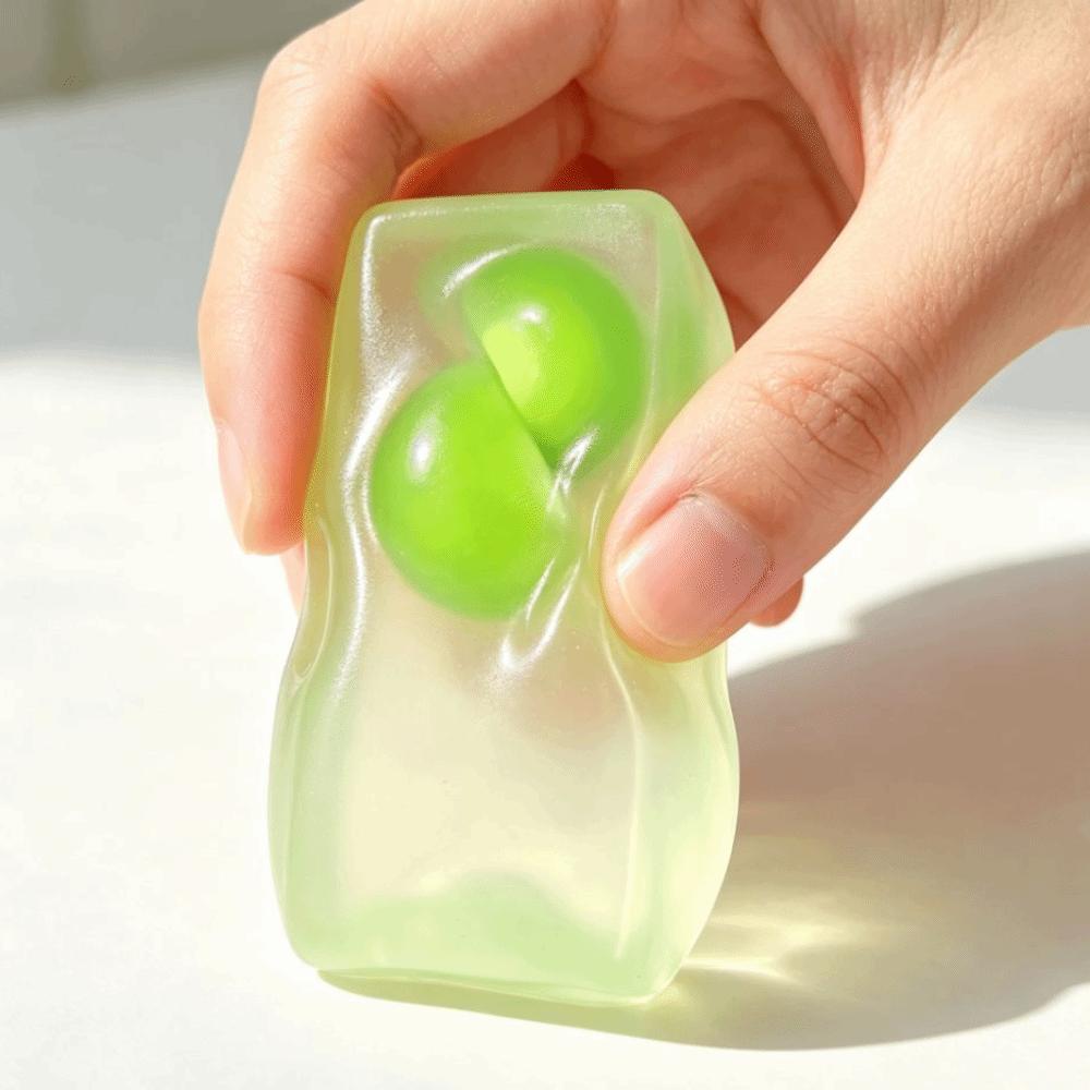 Soft Creamy Texture Reduce Pressure Toy Transparent Fruit Ice Cube Toy Gift