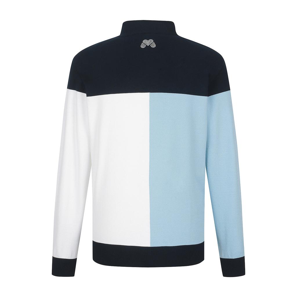 MARTINE GOLF Half&Half Half Zip-Up Sweater_Navy (Men)