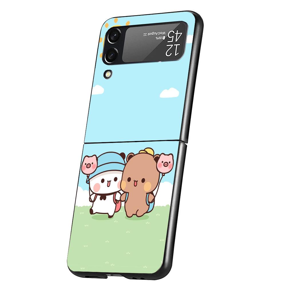 

Bubu Dudu Cartoon Cute Phone Case For Samsung Galaxy Z Flip 7 6 5 4 3 5G Cover ZFlip7 ZFlip6 ZFlip4 ZFlip5 ZFlip3 Coque Fundas G Samsung Z Flip