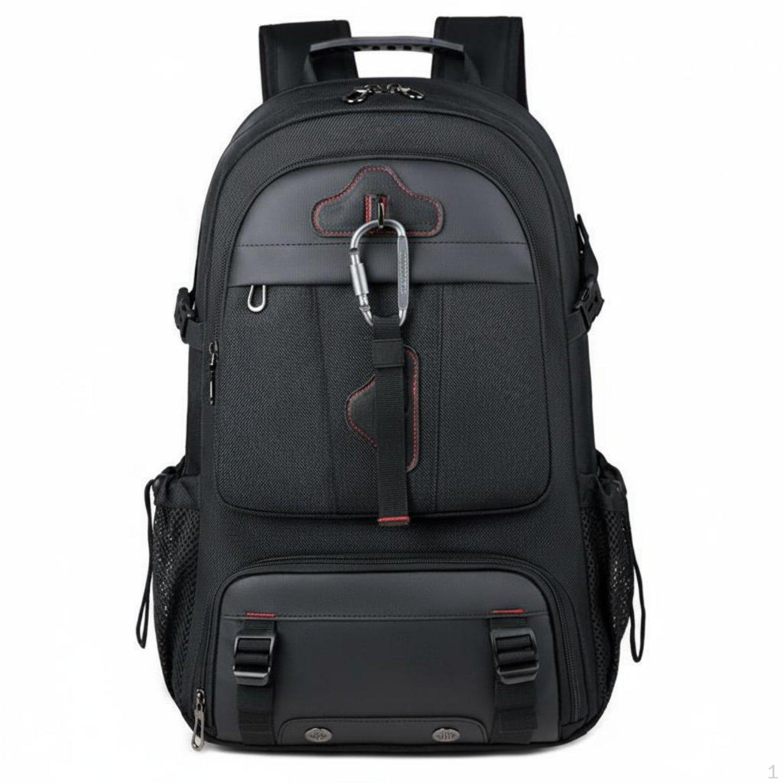 Travel Backpack WaterResistant Large Capacity Multiple Compartments Waterproof Black Upgraded Bestseller