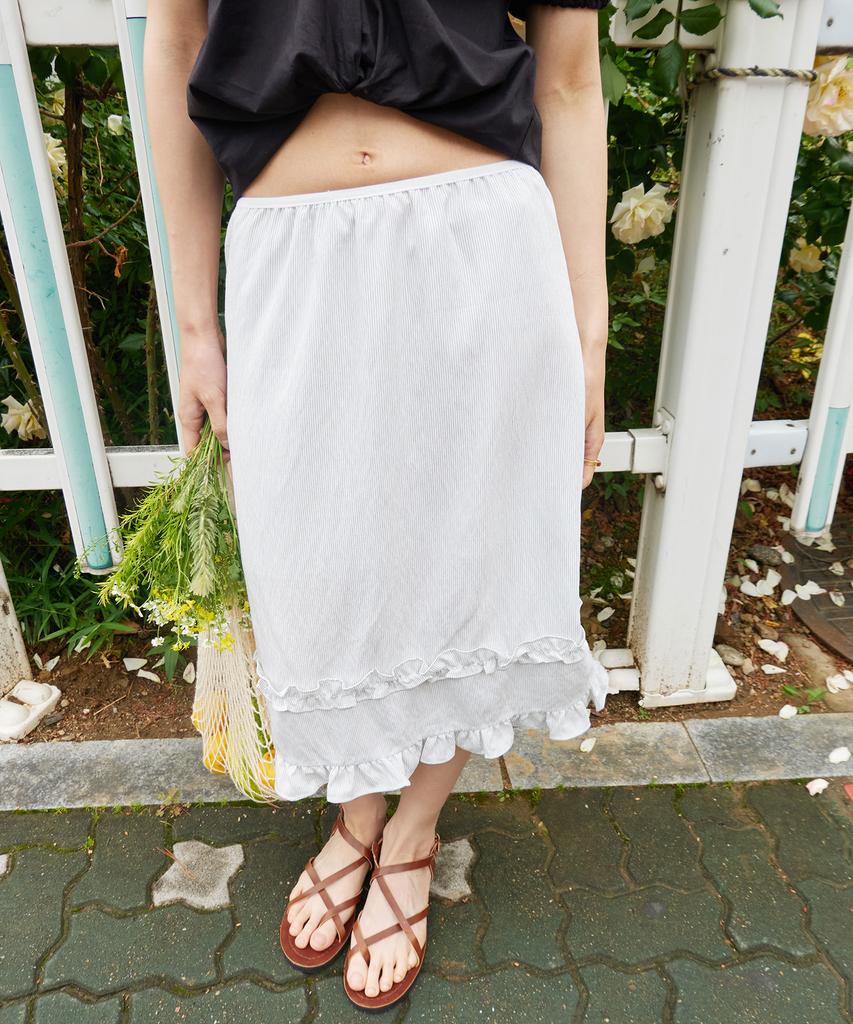 Julliapepe Frill Point Skirt White