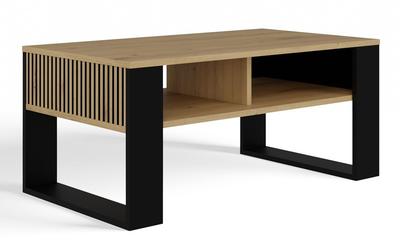 Modern 2P SLIM Coffee Table, Artisan Oak, Black