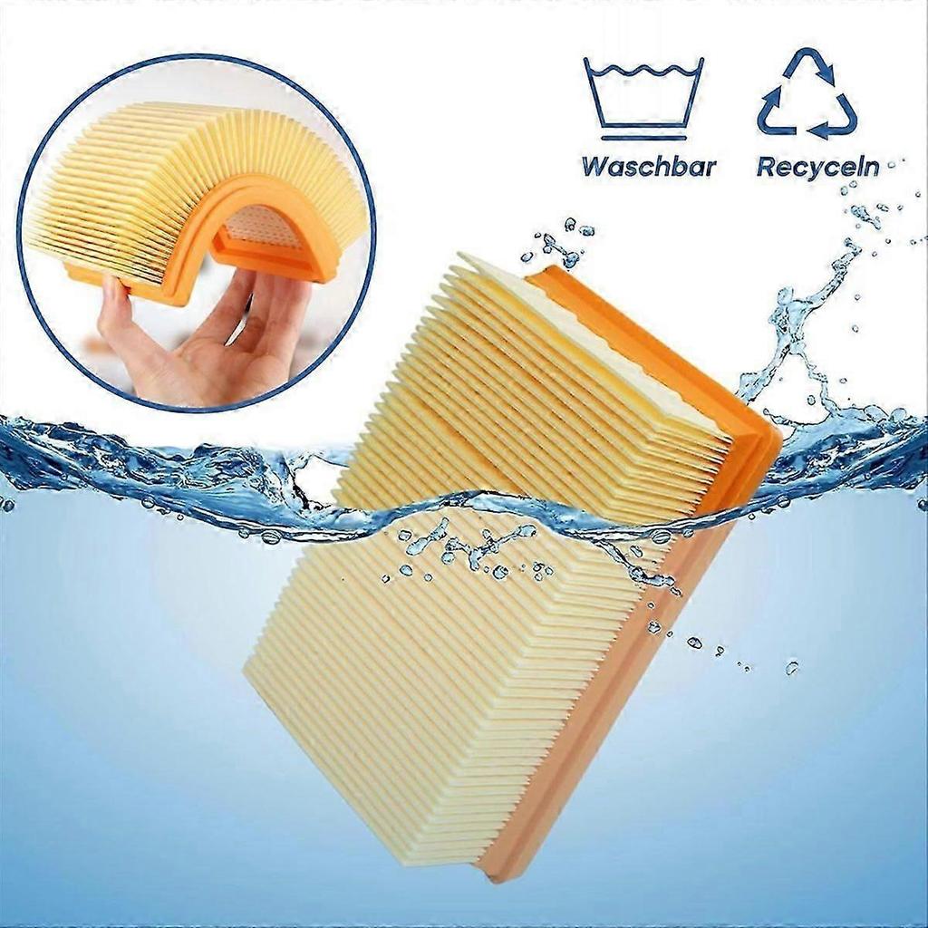 10 KFI 487 Vacuum Cleaner Bags with 2 KFI 4410 Filters for Karcher WD4 WD5 WD6 WD5P WD6P MV4 2.863-0