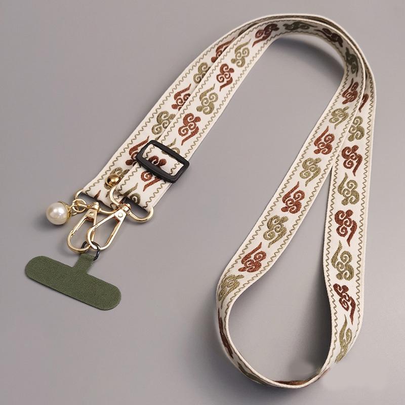 Stylish Colour Cloud Nylon Phone Lanyard Crossbody Strap Trendy Mobile Phone Accessories Versatile Lanyard Adjustable Lanyard