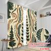 2pcs,2D Plane Printing Minimalist Curtains Folk Trees Nature (3) Durable 100% Polyester Fabric (without Rod) Decorations Inside