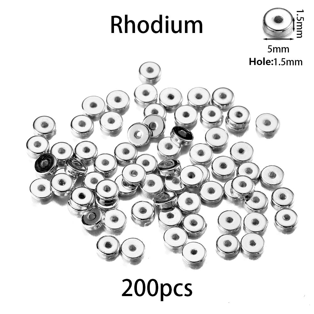 200-400Pcs CCB Multiple Styles Charm Spacer Beads Wheel Bead Flat Round Loose Beads For DIY Jewelry Making Supplies Accessories
