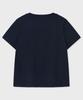 FALLETT Flowing Ribbon Crop Short Sleeve T-Shirt Navy