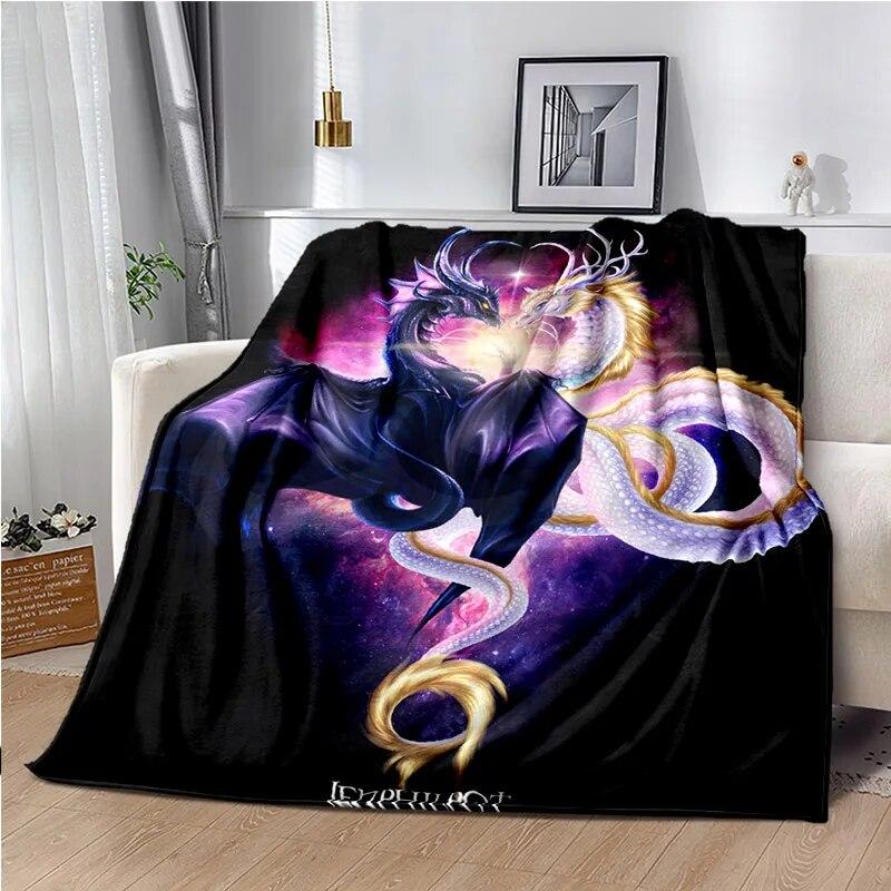 3D Printing Dragon Pattern Blanket Sheet Sofa Cover Office Hiking Watch TV Warm Blanket Picnic Blanket Bedroom Blanket