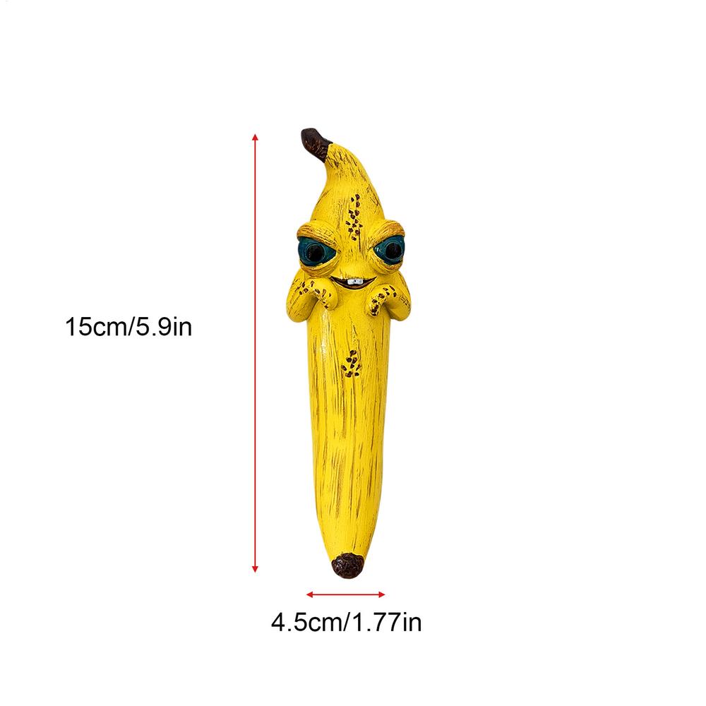 Cartoon Banana Statue Cute Funny Novelty Facial Expression Fruit Figurine Crafts Decorative Figurines Home Decoration Accessorie