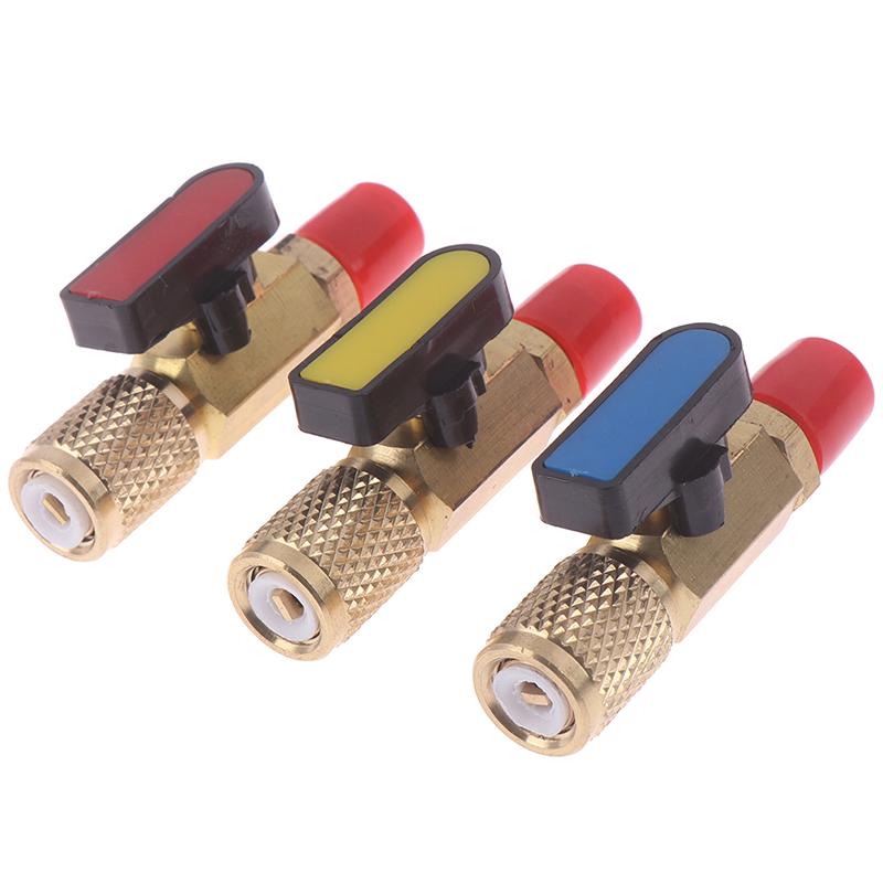 1/4" Hann Til 1/4" Hunn Sae Rett Kuleventil AC Lading For R22 Kjølemiddel