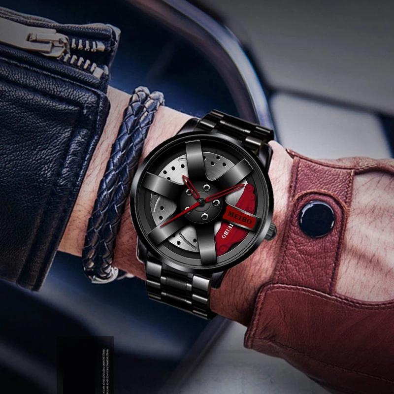 New Arrival Fashion Watches Alloy Watch Band Black Round Stainless Steel Quartz Wrist Watch for Male Wristwatch