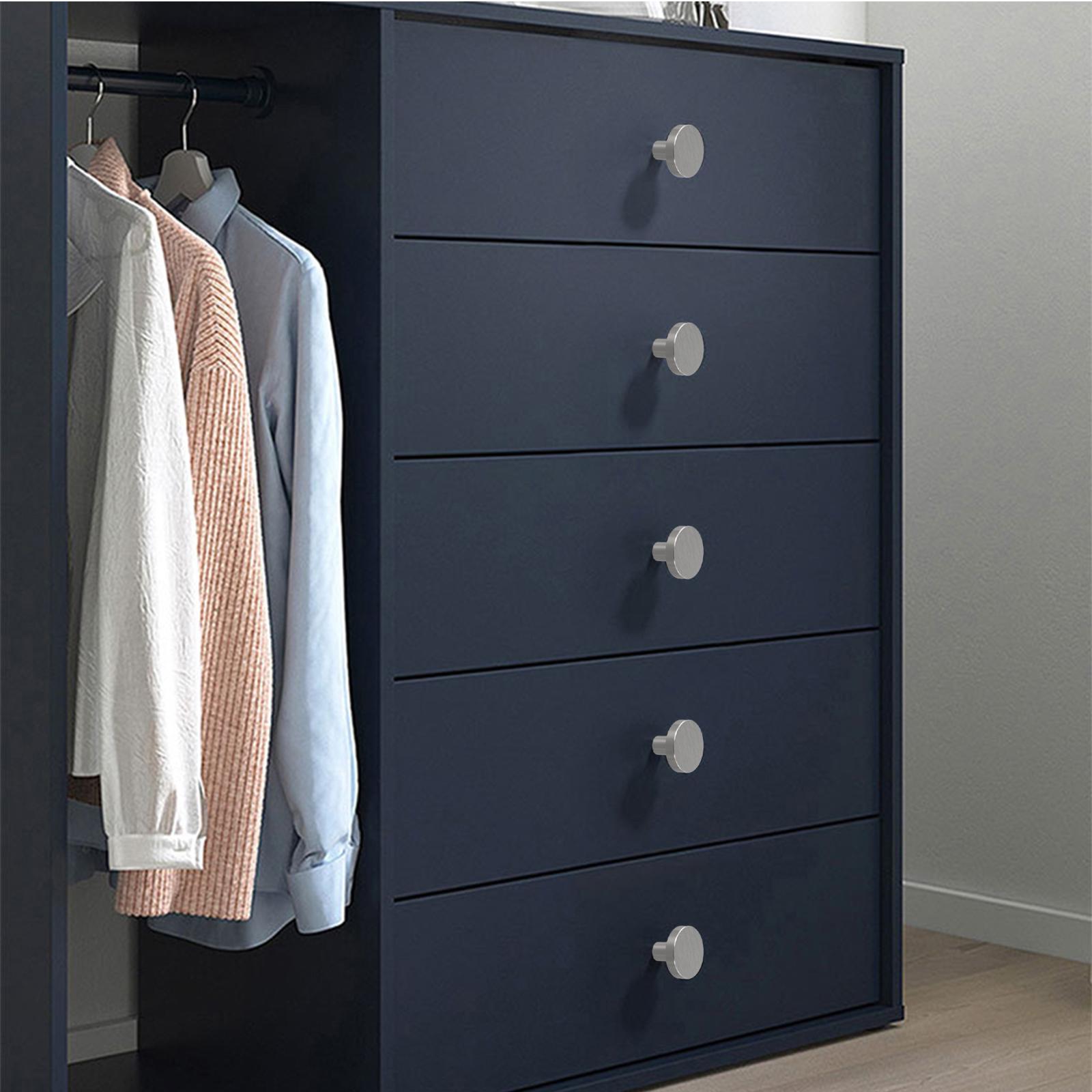 

Space Aluminum Round Handle with Single Hole for Use on Cabinets Drawers Wardrobes and Bathrooms with Modern Style 4PCS