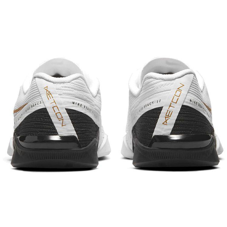 Nike React Metcon Turbo Black Metallic Gold Women Sneakers White CT1249-170