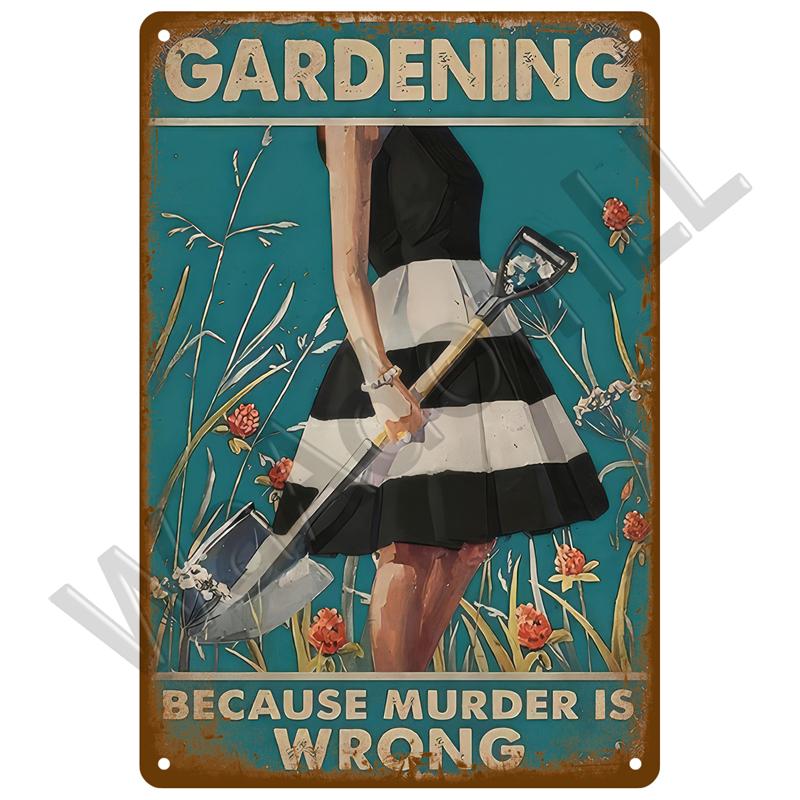 Retro Tin Sign For Cafe Garden Decorations Vintage Metal Sign Home Wall Art Mural Plaque Plate Room Decor Farm Painting Gift