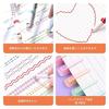 Coollooda Curve Pens, Highlighters (8-Piece Set), Water-Based Pens, Roller Stamp Pens, Stationery, D