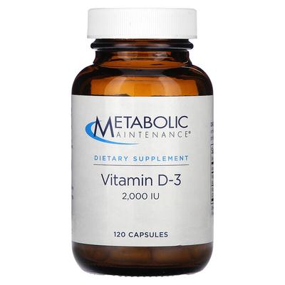 Vitamin D-3, 2,000 IU, 120 Capsules