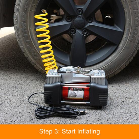 Tire Quick Connector Air Chuck Open Flow Straight Lock Chuck with Clip Durable Copper Construction Tire Inflation Connector