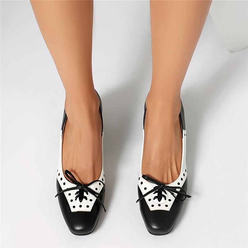 Women Pumps Round Toe Thick High Heels Mixed Colors Glove Shoes Concise Ladies Fashion Shoes Spring Autumn Black 43
