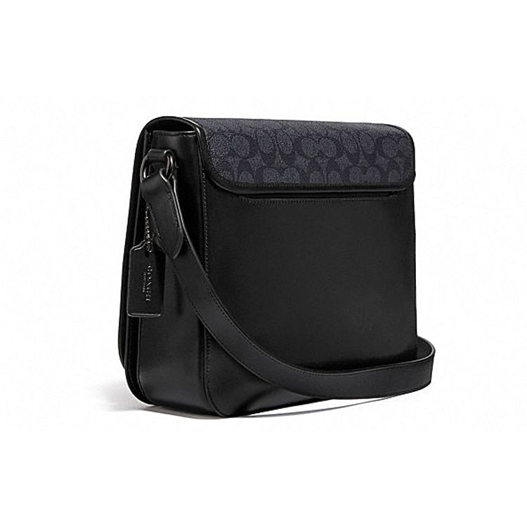 Coach Gotham 27 Classic Monogram Logo Coated Canvas And Calfskin Messenger Bag Men Messenger Bag Charcoal C2681-JICHR