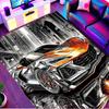 Sports car Print Rug, Washable Floor Carpet, For Entryway Dorm Laundry Room Office Study, Home Decor Birthday Christmas Gift